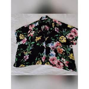 Buffalo XL Floral Cropped Blouse